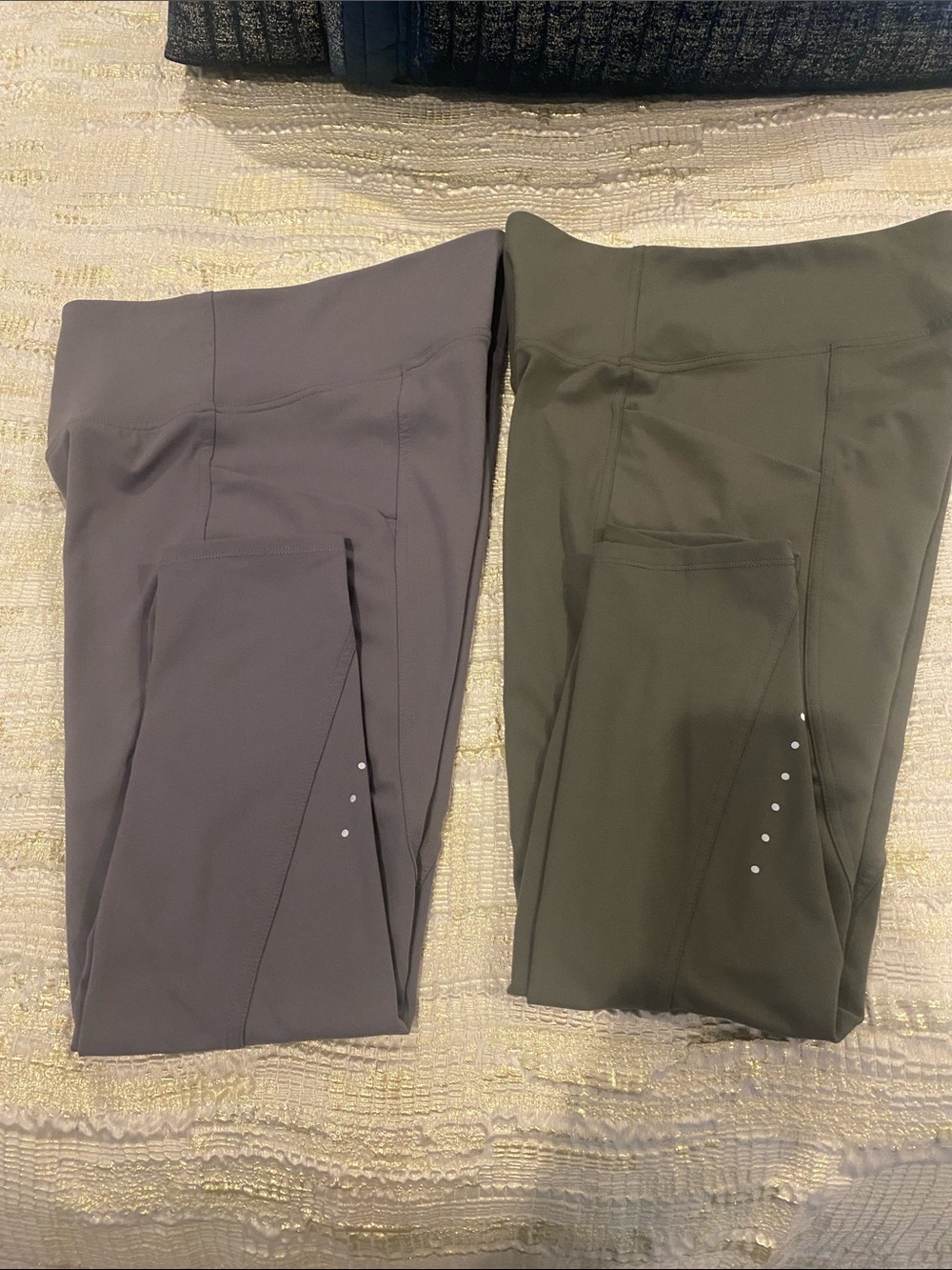 Danskin High-Waist Leggings in Charcoal and Olive 2 pairs medium